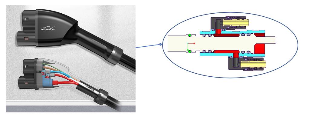 high voltage EV plug